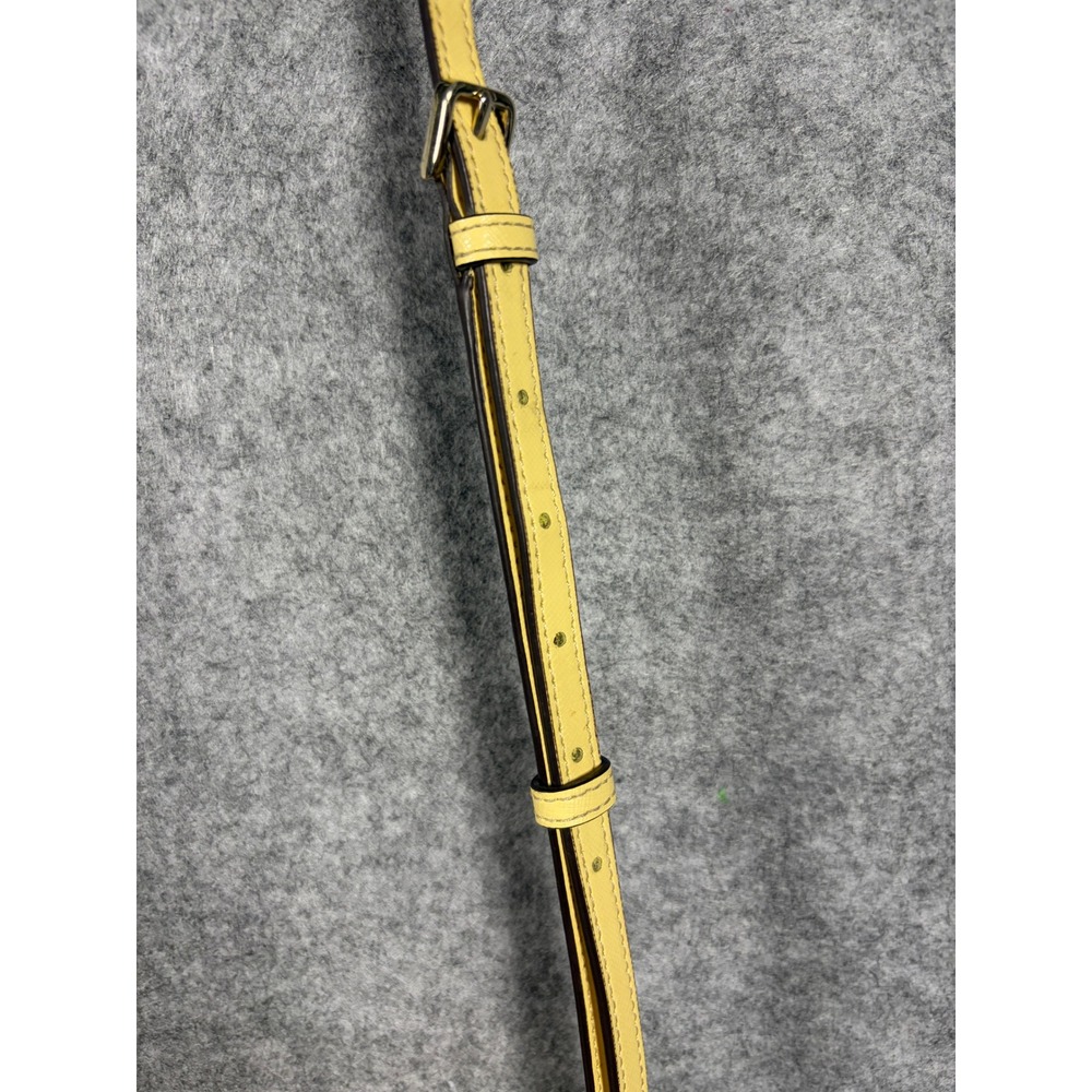 Kate Spade Yellow Saffiano Leather Crossbody Bag with Chain Detail and Strap - Picture 2 of 10
